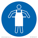 Mandatory: Use protective apron Text: 
